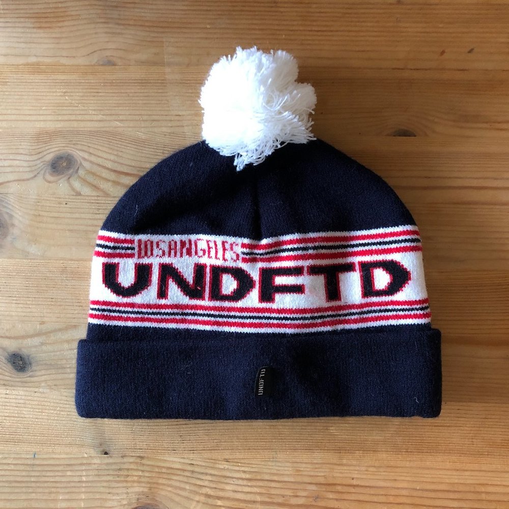 Undefeated Navy Pom Pom Beanie